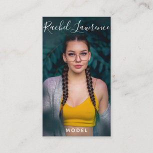 Carte De Visite Acteur/modèle photo minimaliste des médias socia