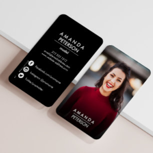Carte De Visite Acteur Modèles Danseur Photo Médias sociaux Icônes