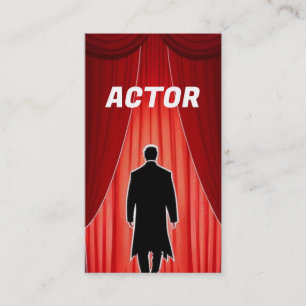Carte De Visite Acteur Rideau Rouge