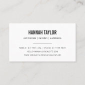 Carte De Visite Acteur vocal Microphone Argent (Dos)