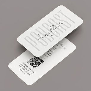 Carte De Visite Acteur vocal Podcaster moderne Blanc professionnel