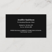 Carte De Visite Acteur vocal, Voix over, Hôte Emcee (Dos)