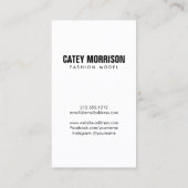 Carte De Visite Acteurs et modèles Classic White encadré Capture d (Dos)