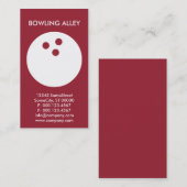 Carte De Visite activité de bowling sur mesure (Devant / Derrière)