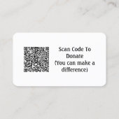 Carte De Visite Activité de collecte de fonds pour Friend QR code (Dos)