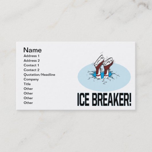 Carte De Visite Activité pour briser la glace (Devant)
