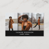 Carte De Visite Actor Model Singer Dancer 3 Photo Social Icon (Devant)