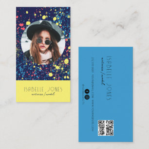 Carte De Visite Actor Model Singer DJ Photo QR code Social Media