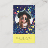 Carte De Visite Actor Model Singer DJ Photo QR code Social Media (Devant)