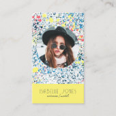 Carte De Visite Actor Model Singer DJ Photo QR code Social Media (Devant)