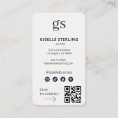 Carte De Visite Actor Photo QR Code Professional (Dos)