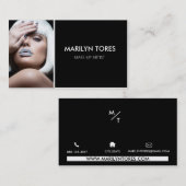 Carte De Visite Actrice-coiffeuse-modèle de casque moderne (Devant / Derrière)