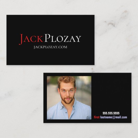 Carte De Visite Actrice d'arts professionnels Capture d'écran mode (Devant / Derrière)