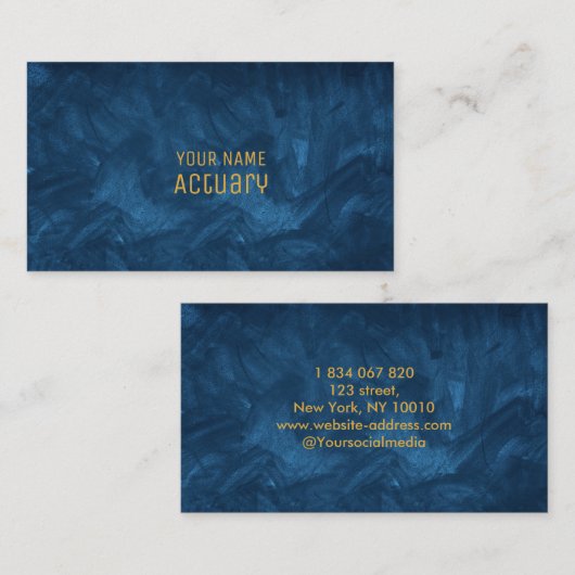 Carte de visite actuaire (Devant / Derrière)