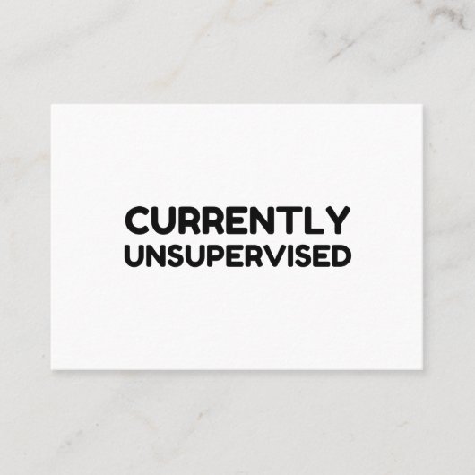 Carte De Visite Actuellement non supervisé (Devant)