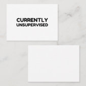 Carte De Visite Actuellement non supervisé (Devant / Derrière)