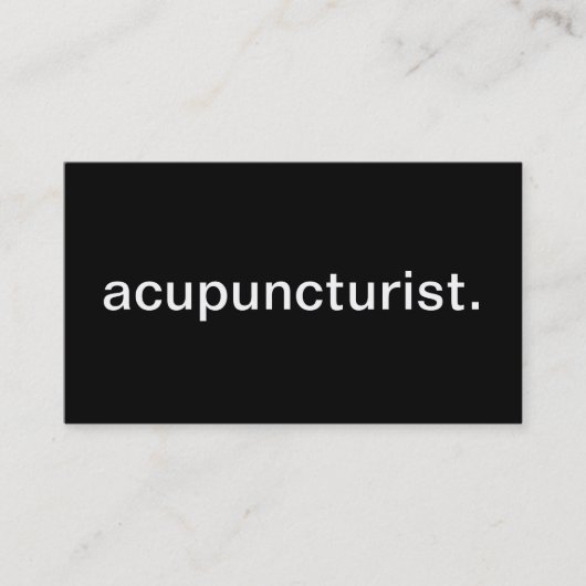 Carte De Visite Acupuncteur (Devant)
