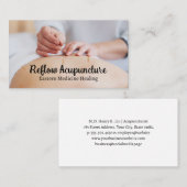 Carte De Visite Acupuncteur travaillant sur un client (Devant / Derrière)
