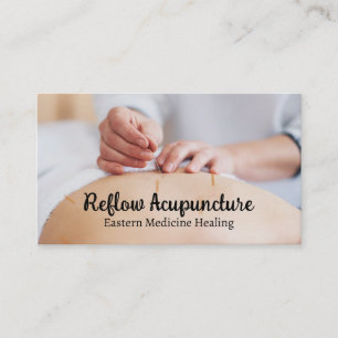 Carte De Visite Acupuncteur travaillant sur un client