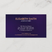 Carte De Visite Acupuncture Aiguille (Dos)