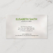 Carte De Visite Acupuncture Aiguille et Feuille (Dos)