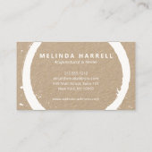 Carte De Visite Acupuncture Cercle Peint, Guérisseur, Kraft Wellne (Dos)