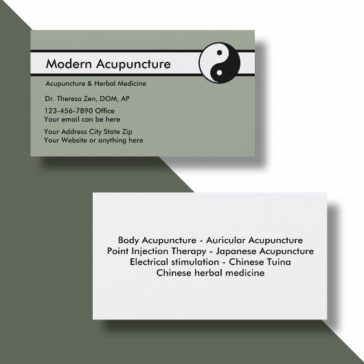 Carte De Visite Acupuncture chinoise