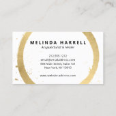 Carte De Visite Acupuncture du cercle d'or peint, guérisseur, mieu (Dos)