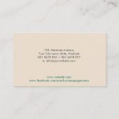 Carte De Visite Acupuncture Lotus (Dos)