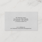 Carte De Visite Acupuncture Lotus Aquarelle noire (Dos)