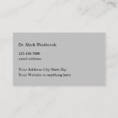 Carte De Visite Acupuncture médecine chinoise (Dos)