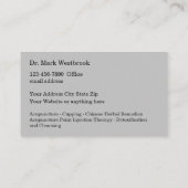 Carte De Visite Acupuncture moderne à deux côtés (Dos)