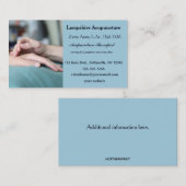 Carte De Visite Acupuncture modifiable (Devant / Derrière)