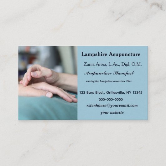 Carte De Visite Acupuncture modifiable (Devant)