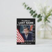 Carte De Visite Add Photo Campaign Template Business Card (Debout devant)