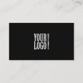 Carte De Visite Add your custom logo circle professional black (Dos)