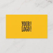 Carte De Visite Add your custom logo circle professional black Gol (Dos)