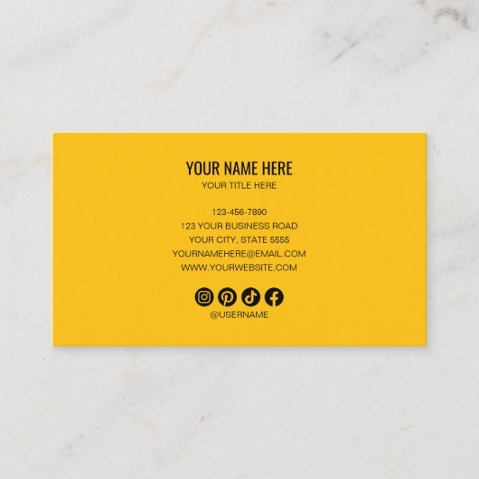 Carte De Visite Add your custom logo circle professional black Gol (Devant)