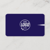 Carte De Visite Add Your Custom Logo Circle Professional Blue (Devant)