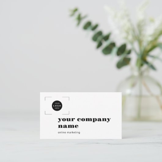 Carte De Visite Add your logo modern professional QR code (Debout devant)