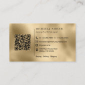 Carte De Visite Add Your Logo Photo Luxury Real Estate Agent  (Dos)