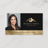 Carte De Visite Add Your Logo Photo Luxury Real Estate Agent  (Devant)