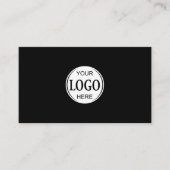 Carte De Visite Add Your Logo Professional Minimalist Black  (Devant)