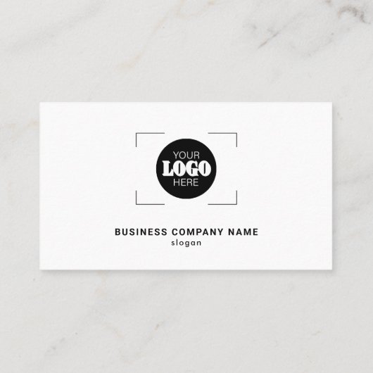 Carte De Visite Add your logo professional QR code white (Dos)