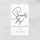 Carte De Visite Adieu Étincelant Laissez Les Étincelles S'envoler  (Devant)