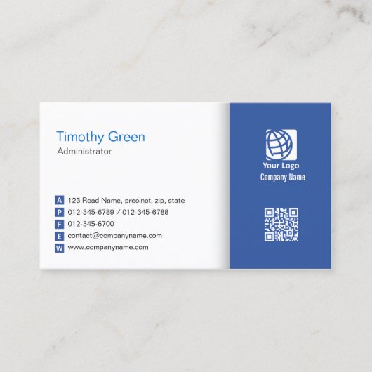 Carte De Visite Administrateur Gestion des finances (Devant)
