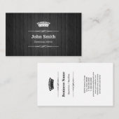 Carte De Visite Administration de la base de données Royal Black W (Devant / Derrière)