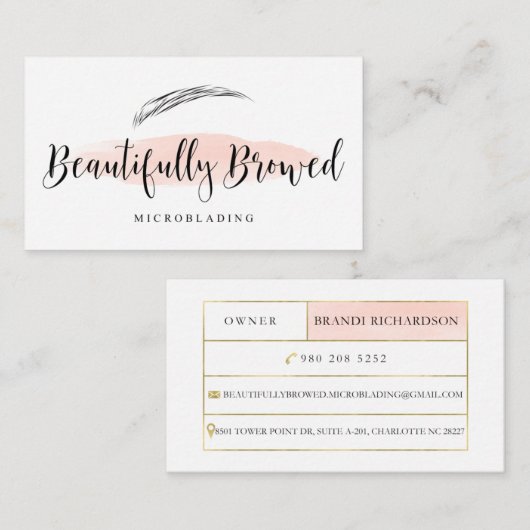 Carte De Visite Admirablement Browed (Devant / Derrière)