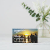 Carte De Visite Admirer le coucher du soleil (Debout devant)