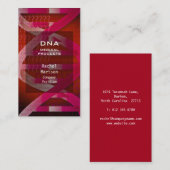 Carte De Visite ADN rouge Science médicale Moderne (Devant / Derrière)